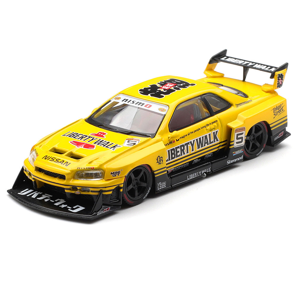 1/64 MINI GT Nissan LB-ER34 イエロー Mini GT 1:64 Nissan LB-ER34 Super Silhouette SKYLINE Sport Yellow