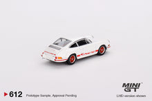 Load image into Gallery viewer, Mini GT 1:64 Porsche 911 Carrera RS 2.7 Grand Prix – White with Red Livery