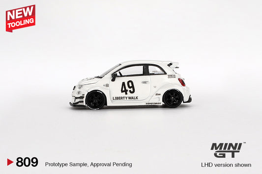 Mini GT 1:64 LB-WORKS x Abas Works ABARTH 595 Gara White