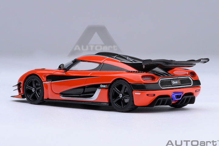 AUTOart 1/64 Koenigsegg One:1 (LAVA ORANGE/CARBON FIBER