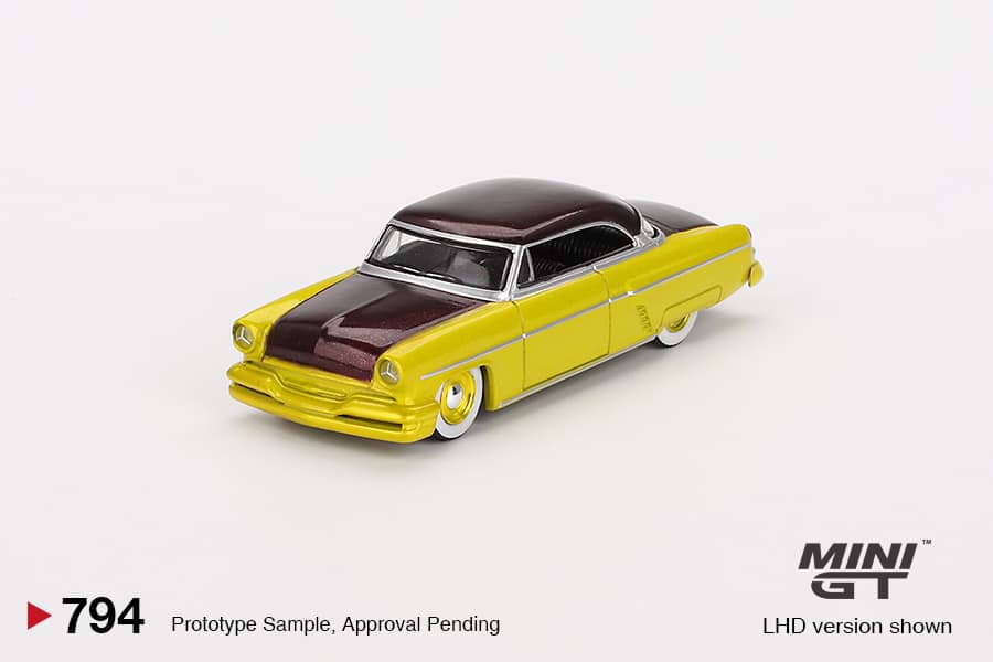 Mini GT 1:64 Lincoln Capri Custom Hot Rod 1954 – Lime Yellow- Mijo