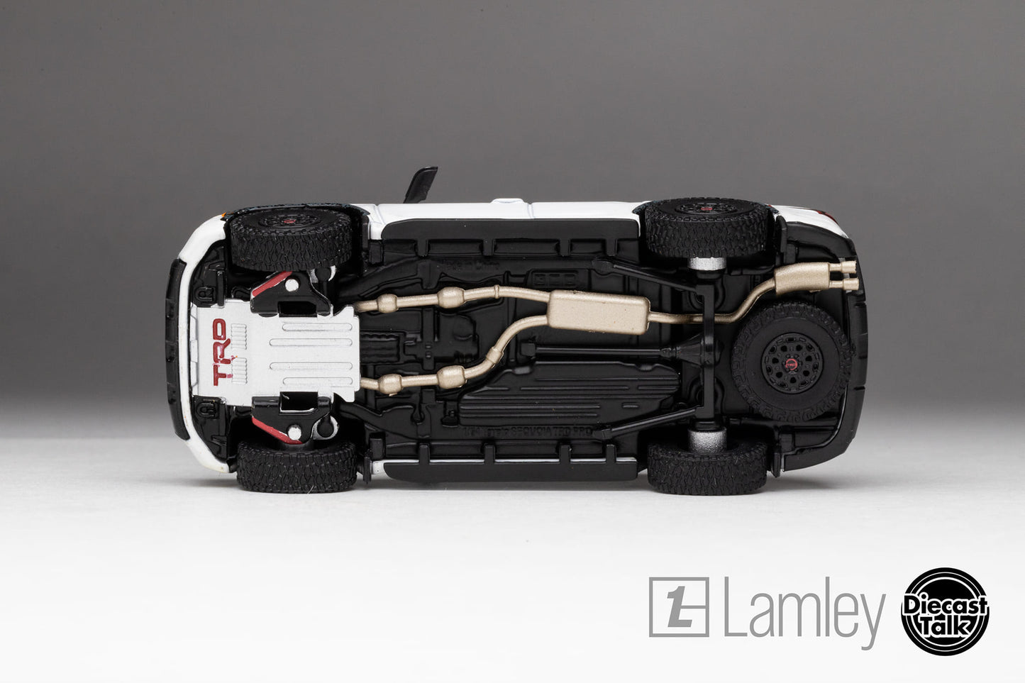 DiecastTalk x Lamley GCD 1/64 Toyota Sequoia TRD PRO Ice Cap White Ltd 804pcs