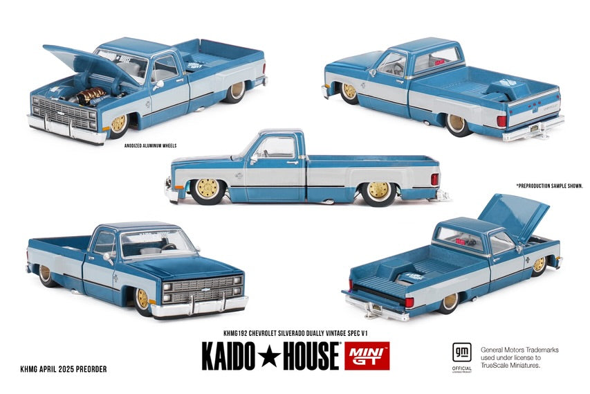 Kaido House x Mini GT 1:64 CHEVROLET SILVERADO DUALLY VINTAGE SPEC