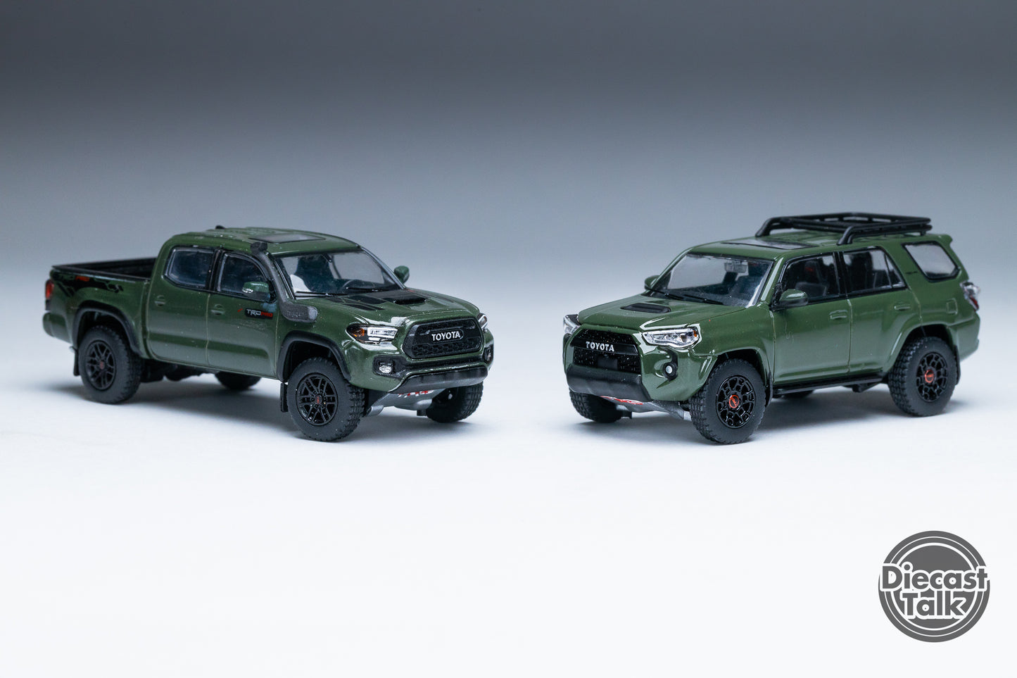 GCD DiecastTalk Exclusive 1/64 Toyota 4Runner TRD PRO Army Green Ltd 1008pcs