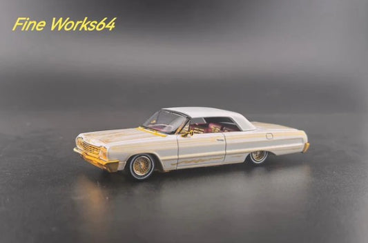 Fine Works 1:64 Chevrolet Impala Lowrider White