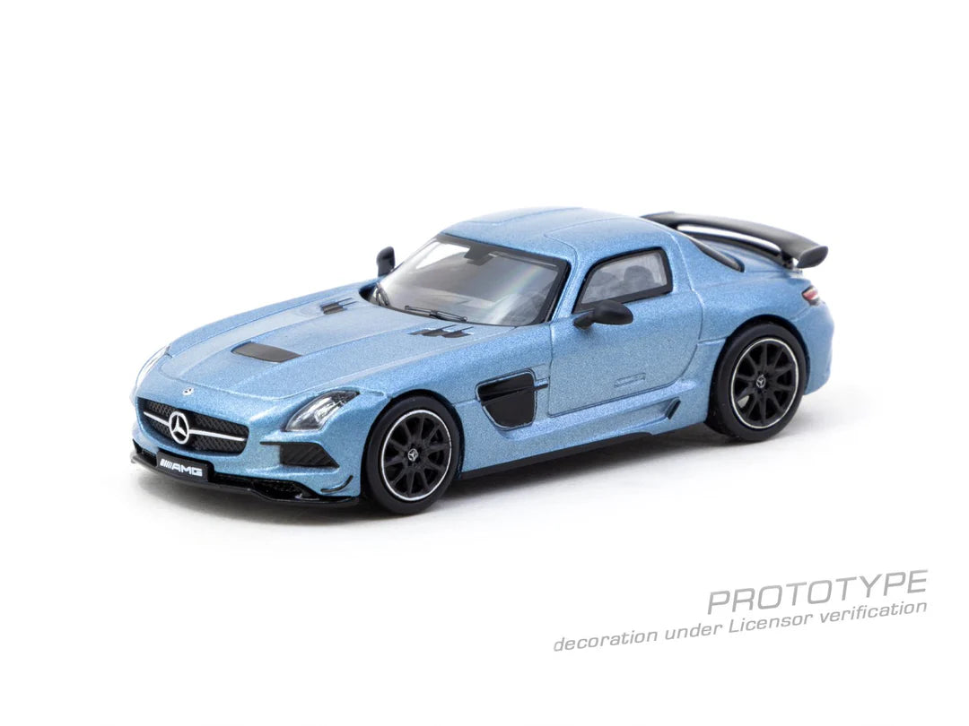 Tarmac Works 1:64 Mercedes-Benz SLS AMG Coupe Black Series – Matte Blue – Global64 – MiJo Exclusives Limited Edition