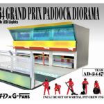 American Diorama 1:64 Figures Set Grand Prix Paddock Diorama w L.E.D. – Team Red – Mijo Exclusives