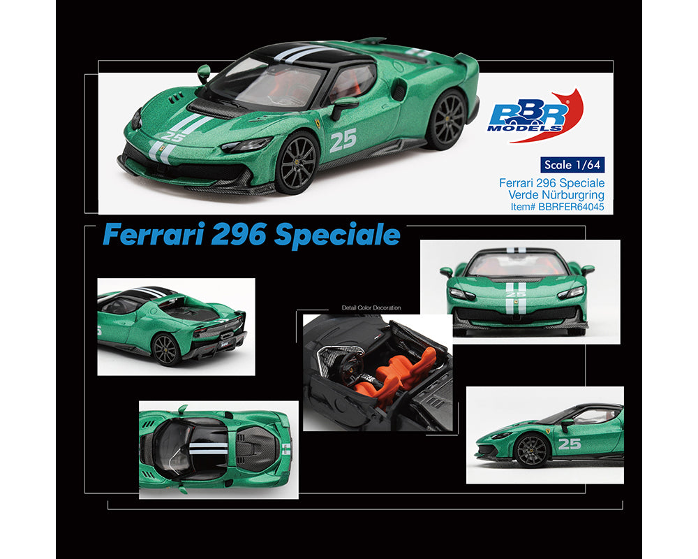 BBR Models 1:64 Ferrari 296 Speciale Verde Nürburgring