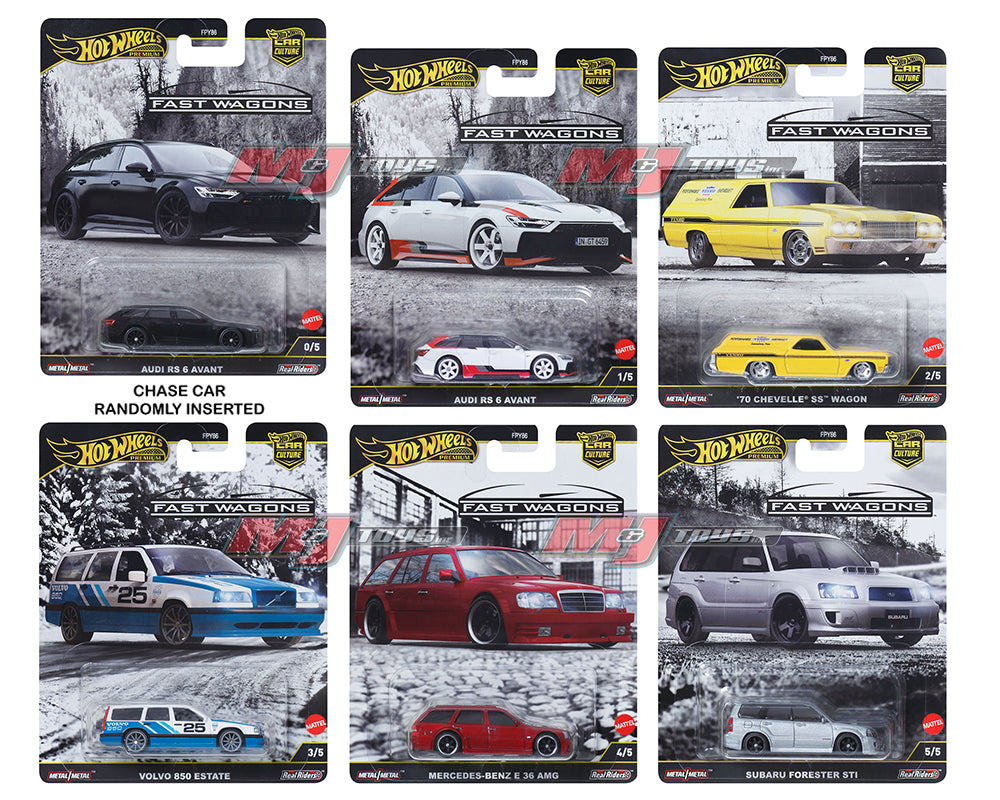 1 set of Hot Wheels 1:64 Car Culture 2025 J Case – HW FAST WAGONS