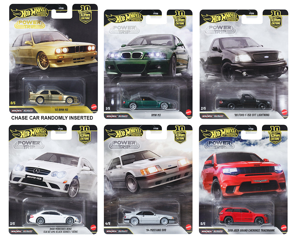 1 set of Hot Wheels 1:64 Car Culture 10th Anniversary 2026 R – Power Trip Assortment