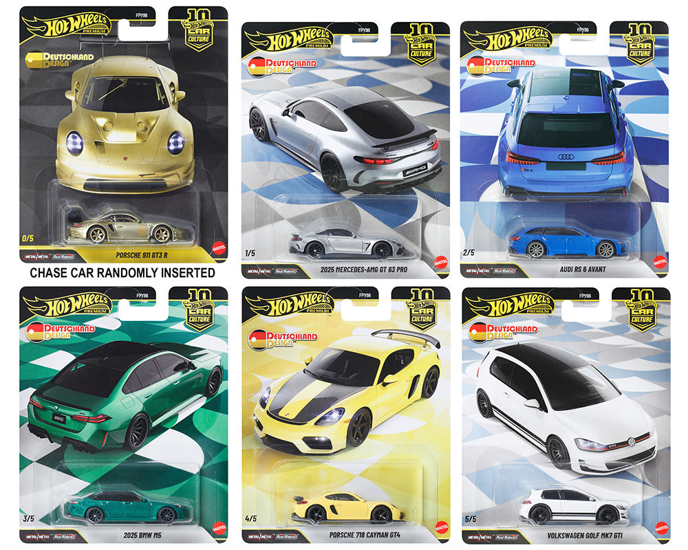 1 set of Hot Wheels 1:64 Car Culture 10th Anniversary 2026 W – DEUTSCHLAND DESIGN