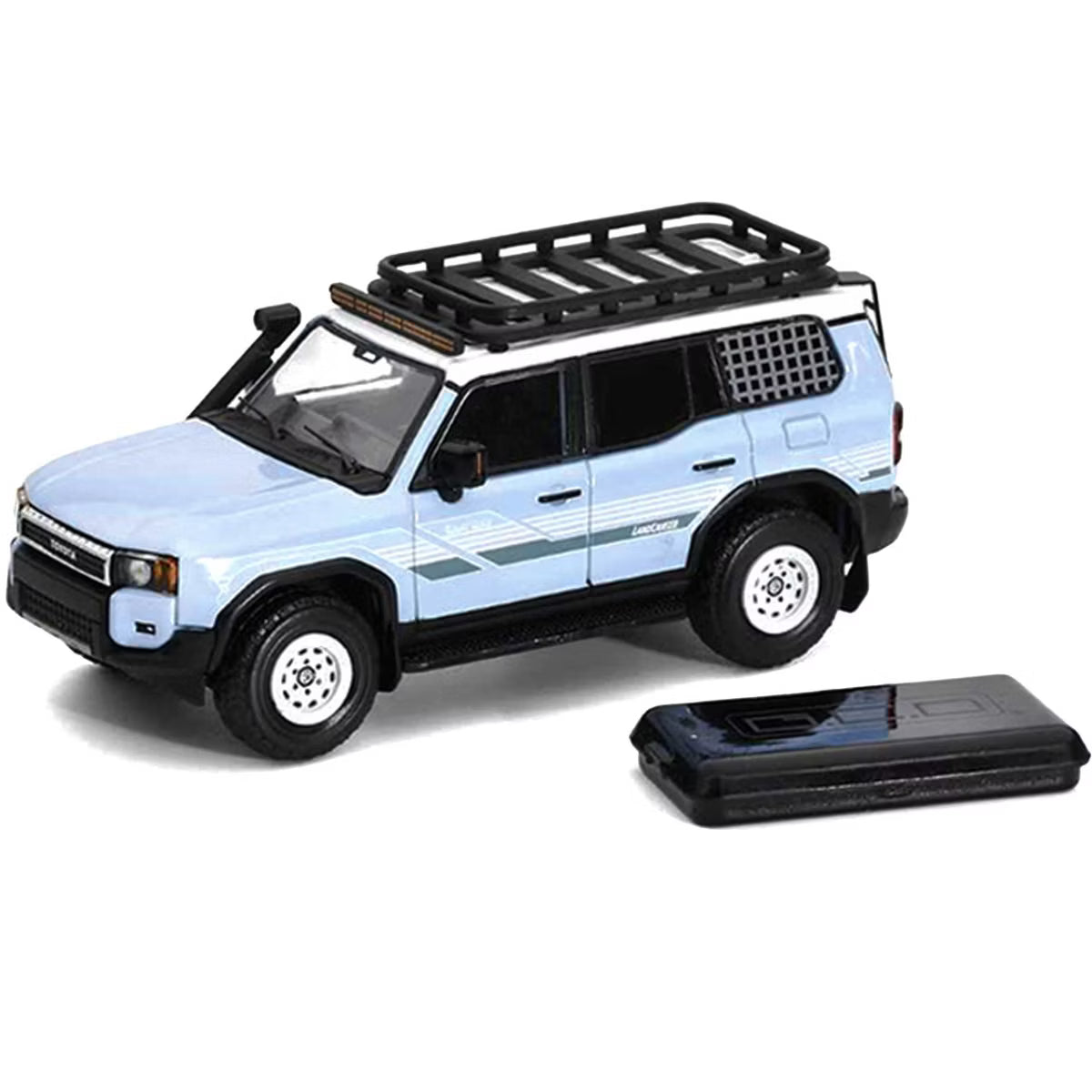 GCD 1:64 Toyota Land Cruiser Prado Light Blue with Roof Rack and