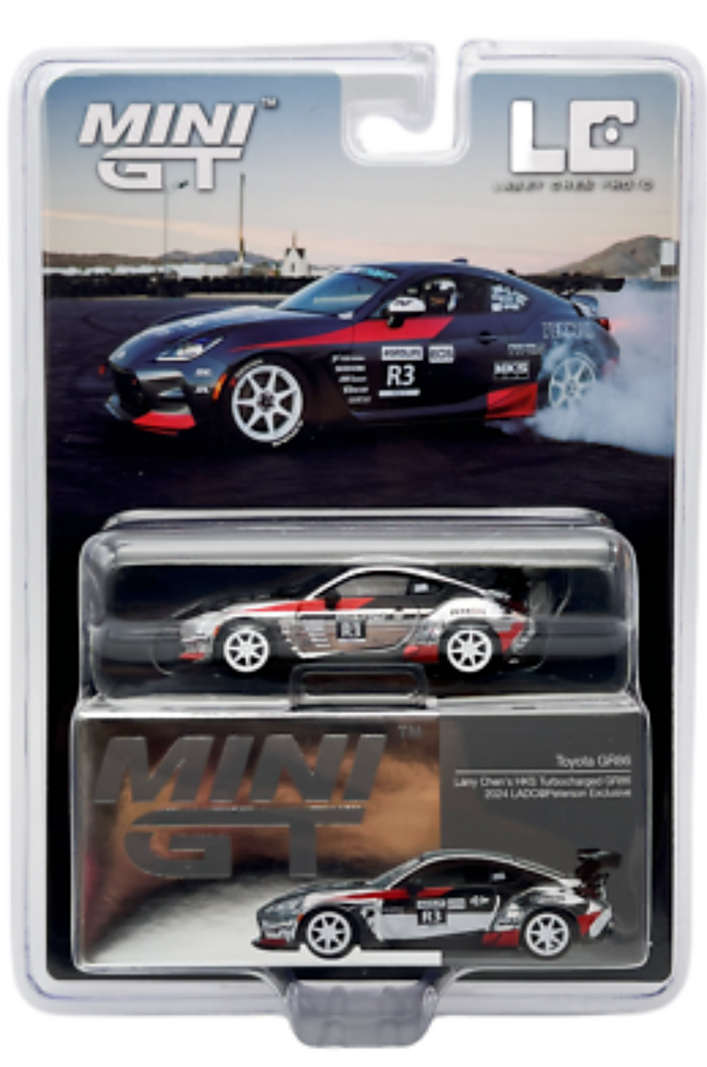 2 Cars Set Mini GT 1:64 Toyota GR86 Larry Chen's HKS #820