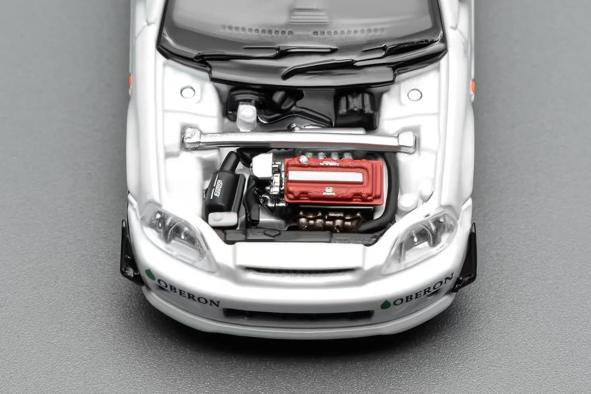 MotorHelix 1/64 Honda Civic Type-R (EK9) J's Racing in White