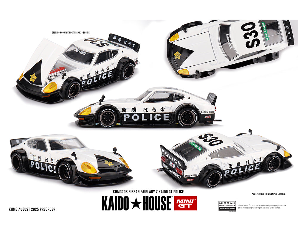 (Preorder) Kaido House x Mini GT 1:64 Nissan Fairlady Z Kaido GT Police