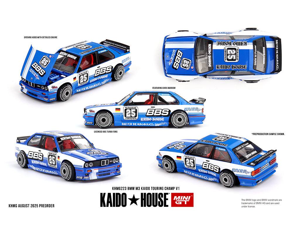 (Preorder) Kaido House x Mini GT BMW M3 Kaido Touring Champ V1 – Blue/White