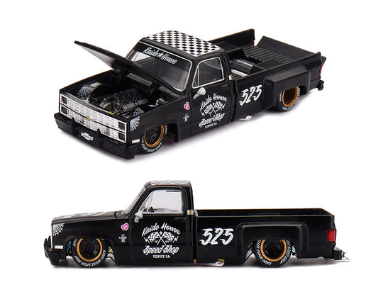 Kaido House x Mini GT Chevrolet Silverado Dually Hot Rod V1 – Flat Black