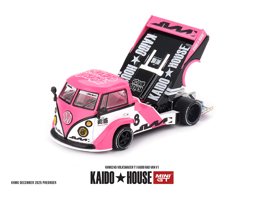 Kaido House x Mini GT Volkswagen T1 KAIDO RADVAN V1 – Pink