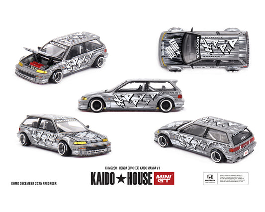 Kaido House x Mini GT Honda Civic (EF) Kaido Manga V1 – Silver