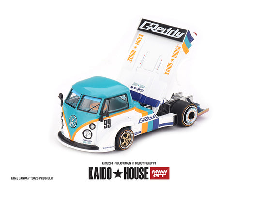 Kaido House x Mini GT 1:64 Volkswagen T1 GReddy Pickup V1
