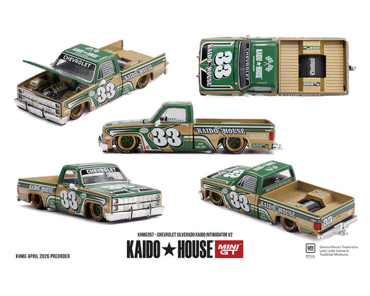 Kaido House x Mini GT 1:64 Chevrolet Silverado Kaido Intimidator V2 – Beige