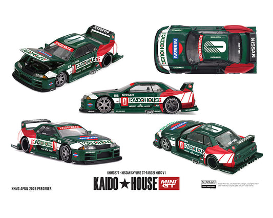Kaido House x Mini GT 1:64 Nissan Skyline GT-R (R32) KHTC V1 – Green