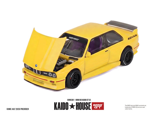 Kaido House x Mini GT 1:64 BMW M3 Kaido GT V3 ADVAN – Yellow