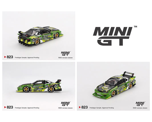 Mini GT 1:64 Nissan LB-Super Silhouette S15 SILVIA #555 V2 2024 – Green – Formula Drift Japan