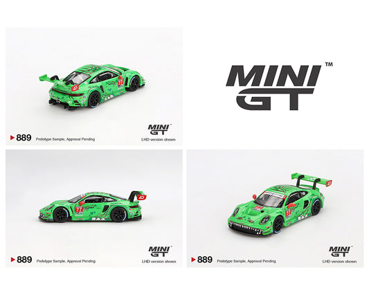 Mini GT 1:64 Porsche 911 GT3 R #77 AO Racing 2024 IMSA Daytona 24 Hrs GTD Pro 2nd Place