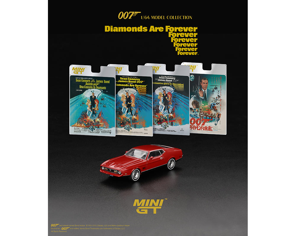 Mini GT 1:64 Ford Mustang Mach 1 James Bond 007 ” Diamonds Are Forever ” – English Packaging – Limited Edition