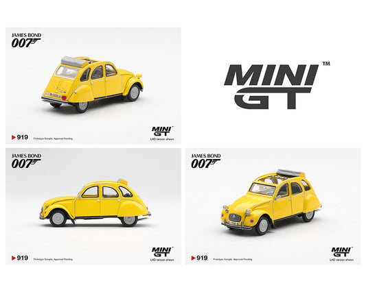 Mini GT 1:64 James Bond 007 Citroën 2CV “For Your Eyes Only”- English Packaging – Limited Edition