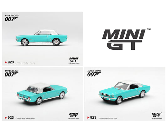 Mini GT 1:64 James Bond 007 Ford Mustang Convertible 1965 “Thunderball” – English Packaging