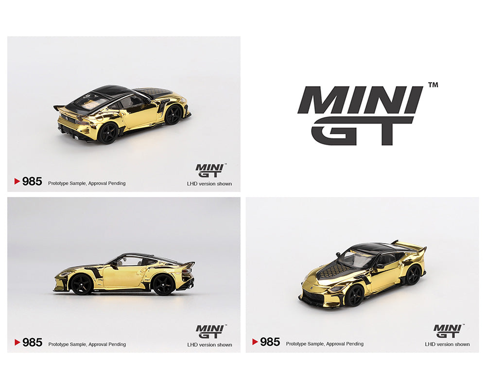 新品未使用★MINI GT HEC限定 ヴェイルサイド クロームGT-R Z Mini GT 1:64 Nissan Z VeilSide FFZ400 – Gold Chrome