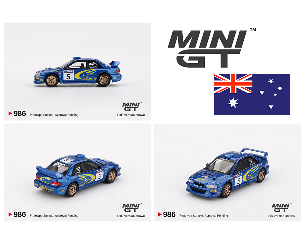 Mini GT 1:64 Subaru Impreza WRC99 – #5, Richard Burns / Robert Reid – Winner, 1999 Rally Australia – Australia Exclusive