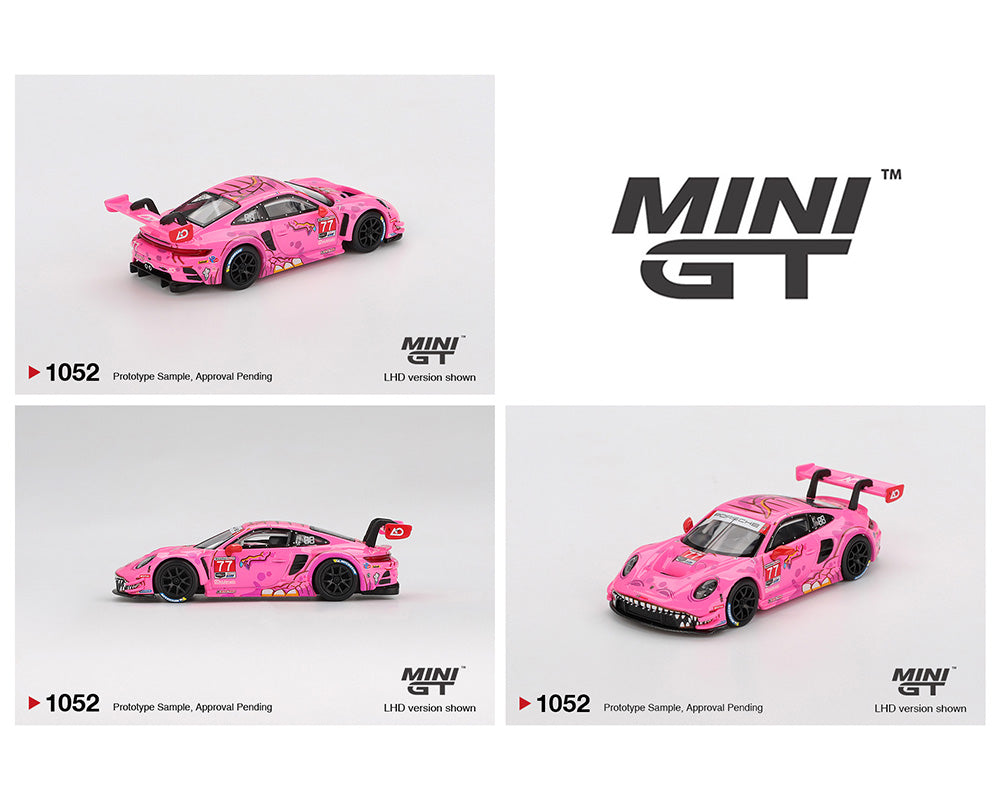 Mini GT 1:64 Porsche 911 GT3 R #77 AO Racing 2024 IMSA ROAD AMERICA – Mijo Exclusives