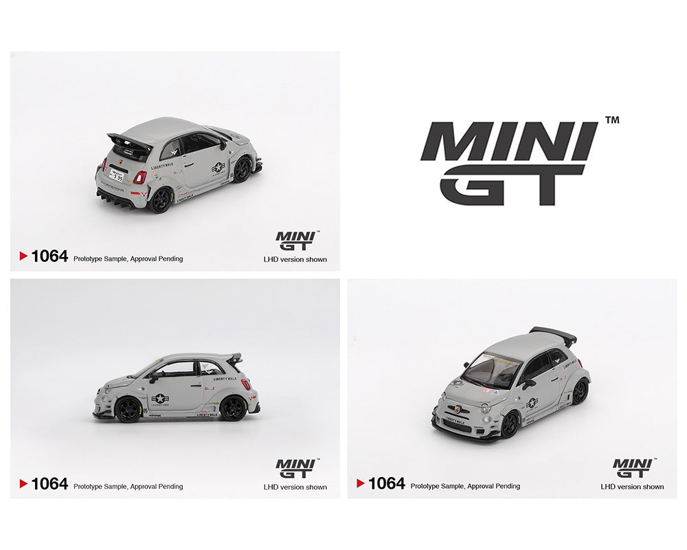 Mini GT 1:64 Abarth 595 LB-WORKS x Abas Works Fighters – Matte Grey – Mijo Exclusives