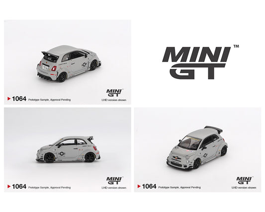 Mini GT 1:64 Abarth 595 LB-WORKS x Abas Works Fighters – Matte Grey – Mijo Exclusives
