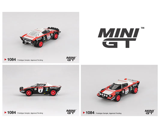 (Preorder) Mini GT 1:64 Lancia Stratos HF #4 1978 Rally Sanremo Winner
