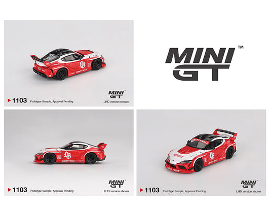 (Preorder) Mini GT 1:64 LB★WORKS Toyota GR Supra – Red/White