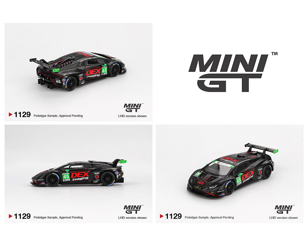 Mini GT 1:64 Lamborghini Huracán GT3 EVO2 #45 No.45 DEX Imaging 2024 IMSA Daytona 24 Hrs