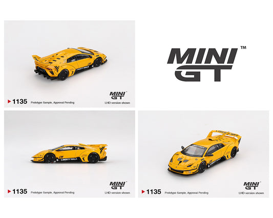 Mini GT 1:64 LB-Silhouette WORKS MURCIELAGO GT Evo – Yellow