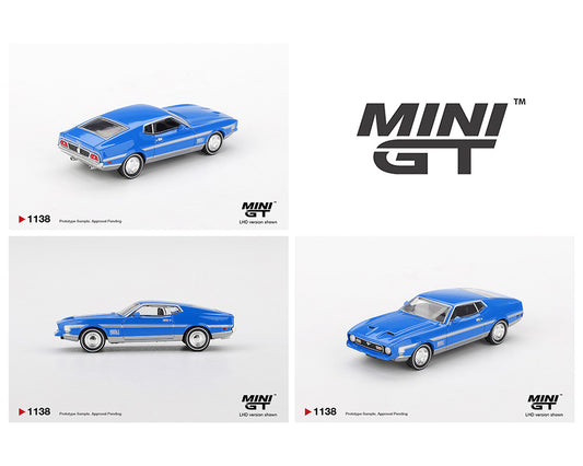 Mini GT 1:64 Ford Mustang Mach 1 – Grabber Blue