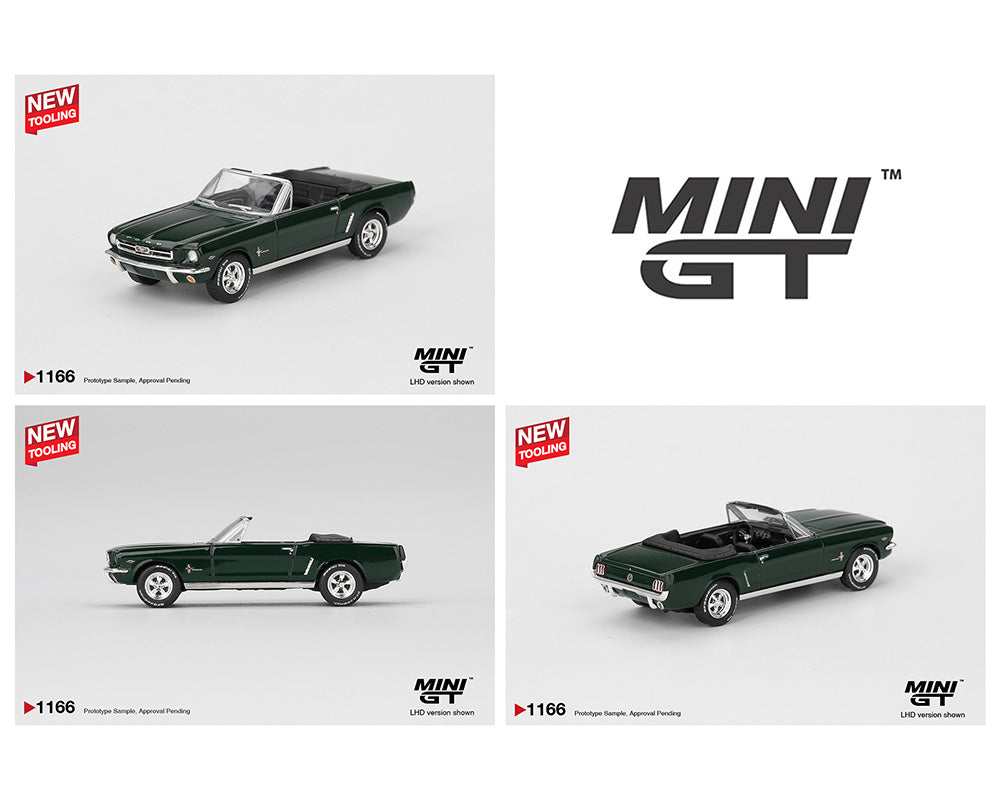 Mini GT 1:64 Ford Mustang Convertible 1964 – Highland Green