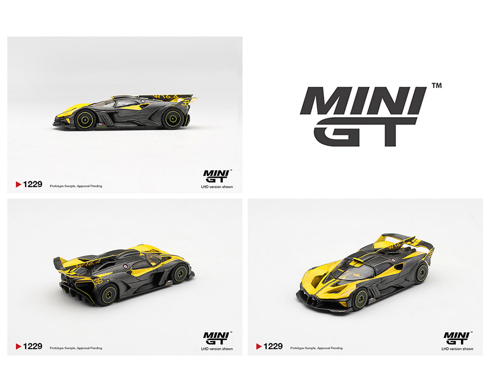 Mini GT 1:64 Bugatti Bolide – Yellow – Limited Edition