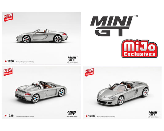 Mini GT 1:64 Porsche Carrera GT – Silver – Limited Edition