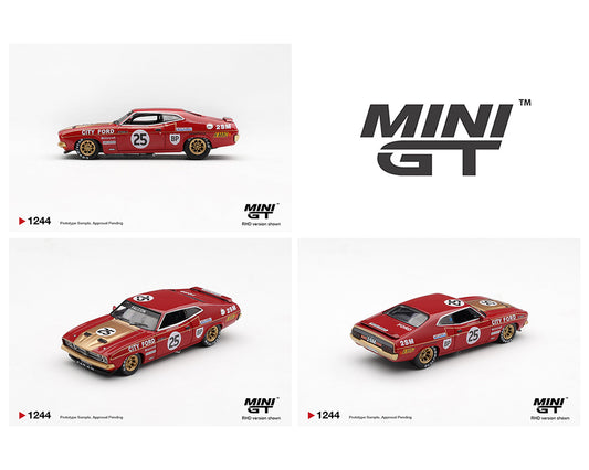 Mini GT 1:64 Ford XB Falcon GT – #25, Allan Moffat / Ian “Pete” Geoghegan – 1975 Bathurst 1000 – Australia Exclusive