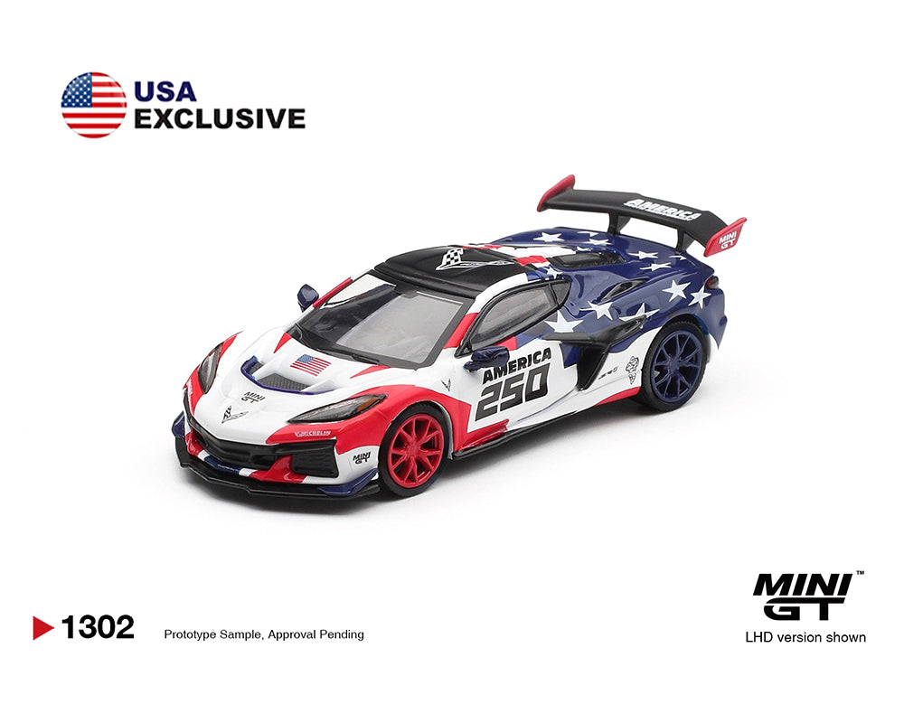 MINI GT 1/64 Chevrolet Corvette 10台セット Mini GT 1:64 Chevrolet Corvette Z06 2023 Elkhart Lake Blue