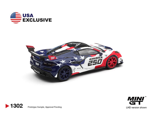 Mini GT 1:64 Chevrolet Corvette ZR1 America 250 USA Exclusive LHD- Limited Edition – Mijo Exclusives.