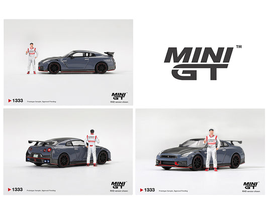 Mini GT 1:64 Nissan GT-R Nismo 2024 Tsukuba Production Car Lap Record W / Matsuda Figure Tsugio Matsuda Collection – Limited Editrion