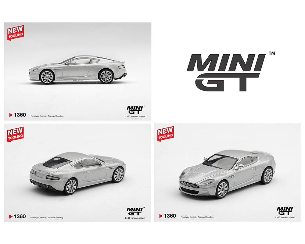 Mini GT 1:64 Aston Martin DBS 2008 – Lightning Silver- Limited Edition